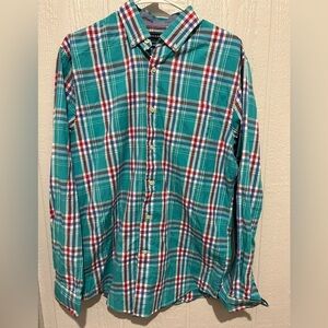 EUC Mens size small Crown & Ivy button up shirt summer spring colors!